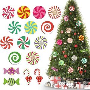 16 PCS Double Sided Christmas Hanging Decorations